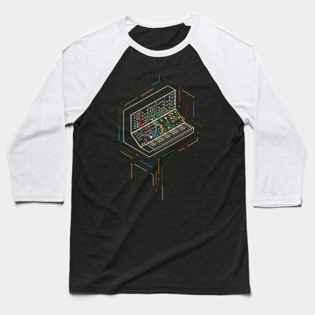 Modular Synthesizer Baseball T-Shirt by Mewzeek_T